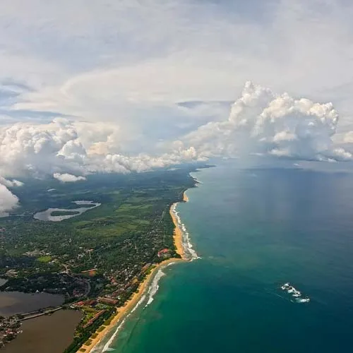 views of the coast skydiving with skydive sri lanka